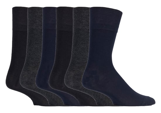 Set van 6 sokken zonder elastiek bamboesokken met zachte grip voor heren - SOMRM02 - Image 1