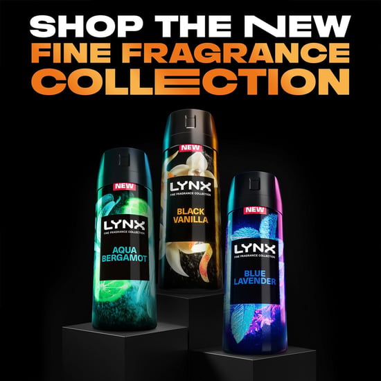 Lynx Fine Fragrance Collection Black Vanilla Deodorant Body Spray 150ml, 6 Pack