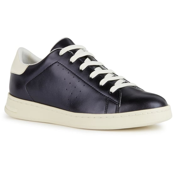 Geox D Jaysen B Leather Vrouwentrainers Dark Jeans/Optic White - Image 1