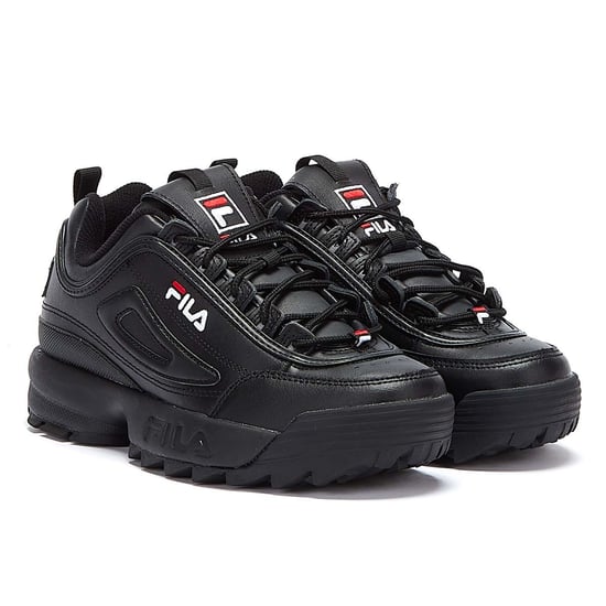 Heren Dames Fila Disruptor II Premium Sportschoenen - (Zwart / Wit / Fila Rood) - Image 1