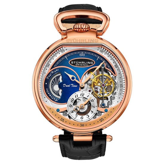 Roségoud “Modena Dual Time” Automatisch 46mm Skeleton - Image 1