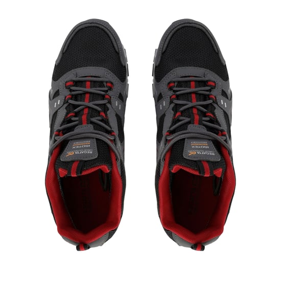 Regatta Mens Vendeavour Waterproof Walking Shoes (Granite/Rio Red)