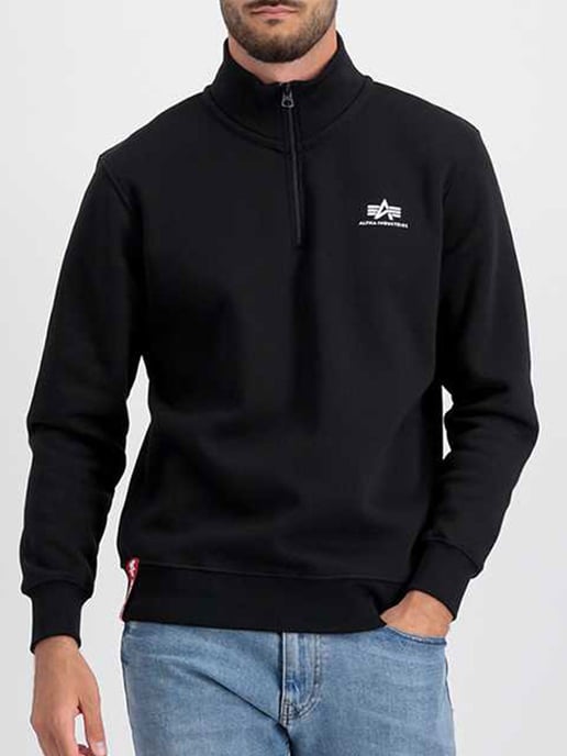 Alpha Industries Half Zip Trui SL Zwart - Image 1