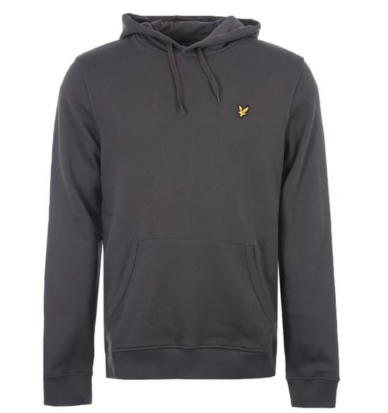 Men's Lyle And Scott Organic Cotton Pullover Hoodie in Grey