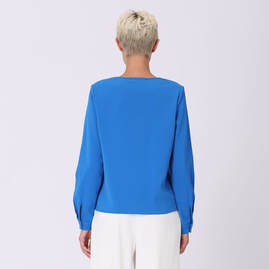 V -neck blouse en decoratieve ketting - Image 3