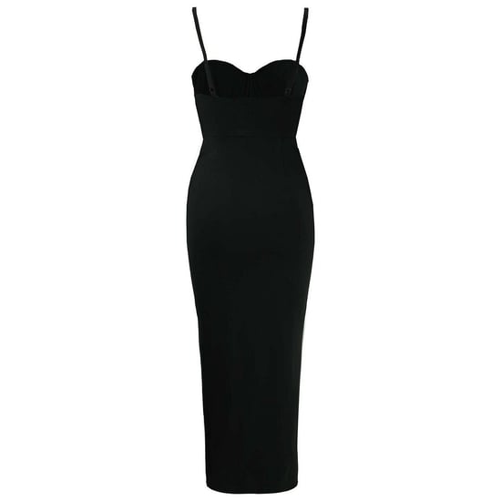 Puma x Rihanna Fenty Front Ruched Cut Out Black Womens Dress 577296 01