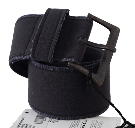 Ermanno Scervino Women's Black Leather Wide Buckle Waist Luxury Belt