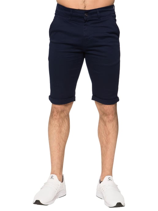 Enzo | Heren slim fit stretch chinoshort - marineblauw - Image 1