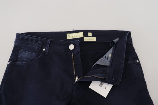 Acht Heren Blauwe Katoenen Aansluitende Slim Fit Casual Spijkerbroek - Image 4
