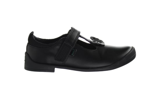 Kickers Bridie Flutter T-Bar Kids Black Shoes