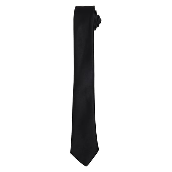 Premier Unisex Slanke Stropdas Volwassenen (Zwart) - Image 1