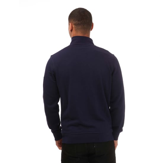 Heren One True Saxon Dixon 1/4 Zip Fleece in Navy - Image 2