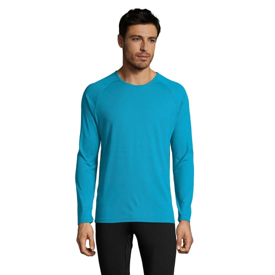 SOLS Heren Sportief T-Shirt met lange mouwen (Aqua) - Image 5