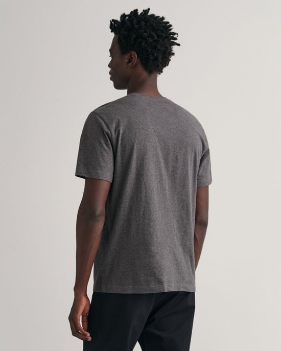 GANT Heren Regular Fit Korte Mouw T-shirt Shield Logo - Image 2