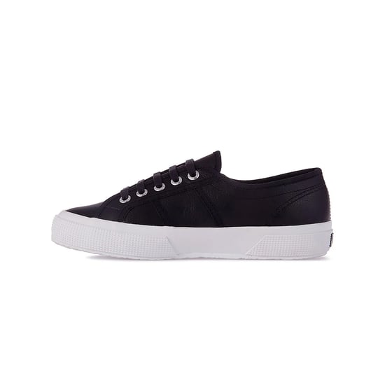 Superga Unisex Adult 2750 Efglu Leather Trainers (Black/White)
