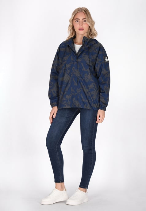 Schmuddelwedda Oversized anorak Dames Donkergrijze marinecamouflage - Image 2