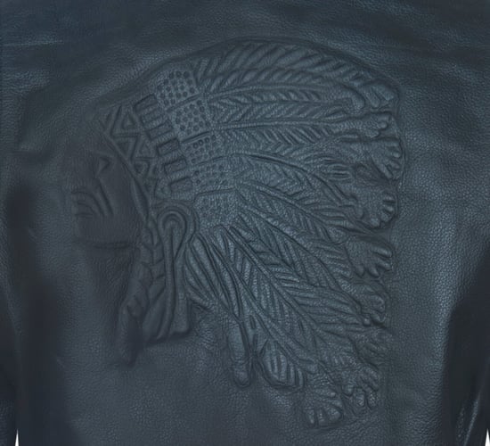 Men's Brando Red Indian Cowhide Jacket - Osasco