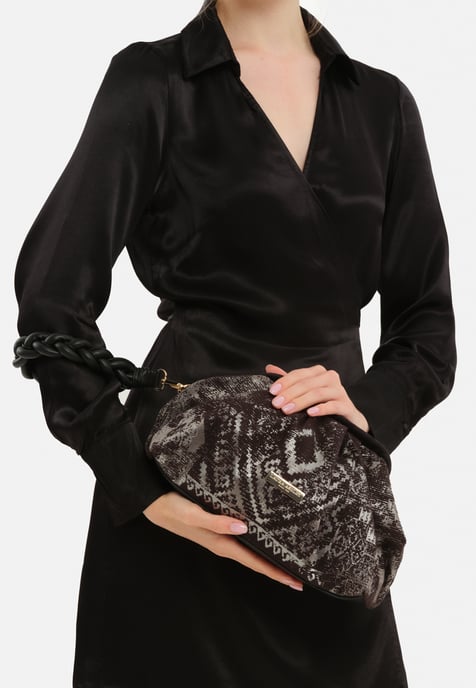 Laura Ashley zwart-zilveren tas met zakjes - Image 5