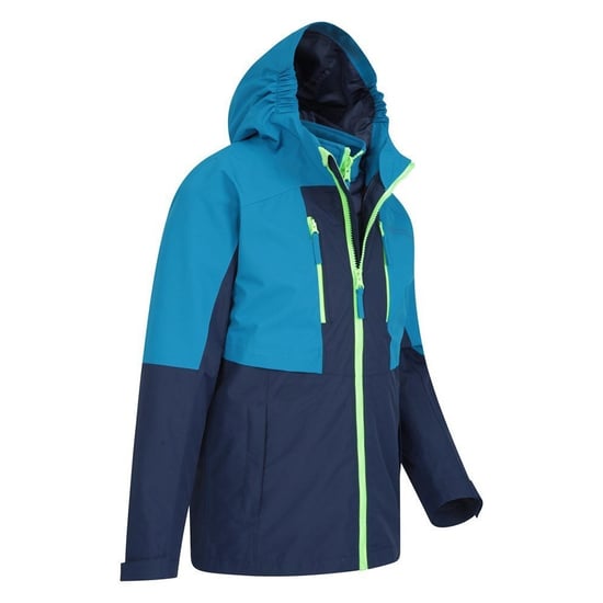 Mountain Warehouse Kinder/Kids Ravine 3 in 1 Waterdichte Jas (Blauw) - Image 4