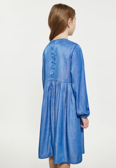 Dreimaster Jurk meisjes (kinderen) lichtblauw denim - Image 4