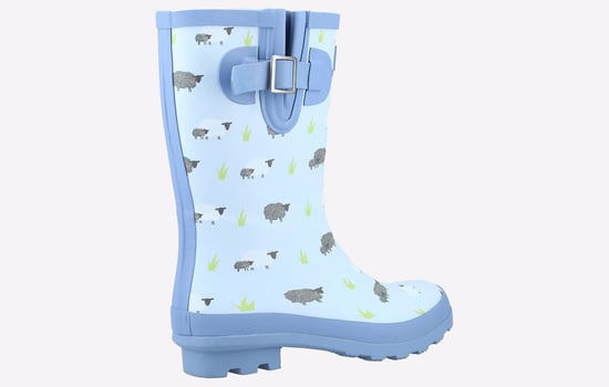 Cotswold Farmyard Mid Dames Schapen Rubberen Regenlaarzen - Image 3