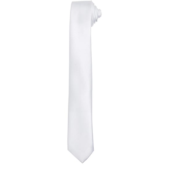 Premier Unisex Slanke Stropdas Volwassenen (Wit) - Image 1