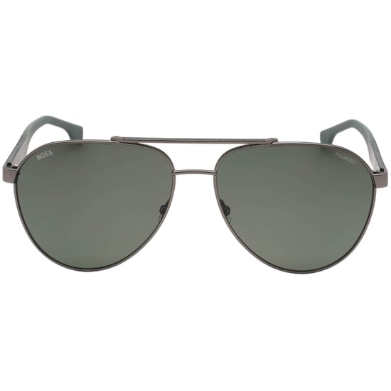 Hugo Boss Grijs Groene Gepolariseerde Lens Matt Ruthenium Zonnebril - Image 1