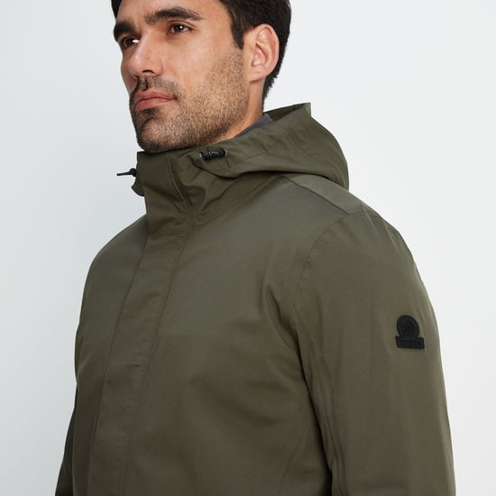 Glenton Mens Long Waterproof Jacket Moss Green