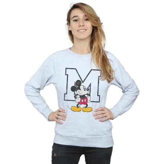 Disney Dames/Dames Klassiek M Mickey Mouse Sweatshirt (Heide Grijs) - Image 2