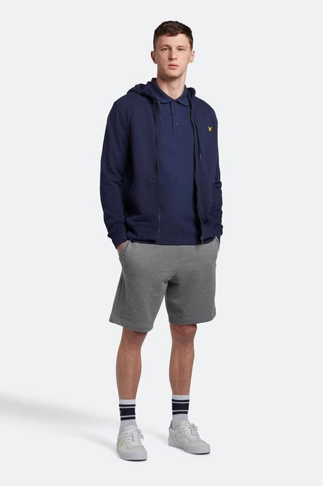 Lyle & Scott Long Sleeve Polo Shirt in Navy