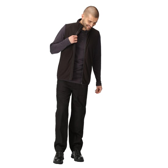Regatta Mens Navigate Fleece Gilet (Black/Seal Grey)