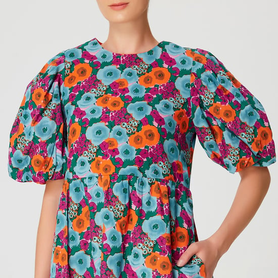 Korte trapeze -jurk met bloemenprint - Image 5