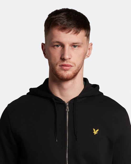Lyle & Scott hoodie met rits in zwart - Image 4