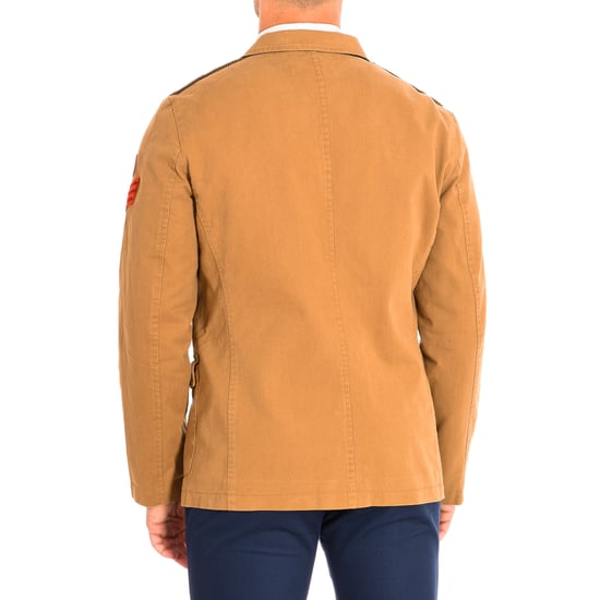 Men's regular fit jacket with lapel collar TMJE30-TW412