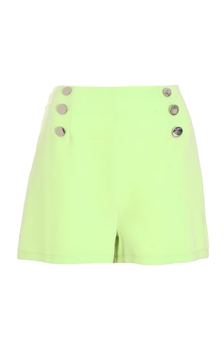 Lime Button Tailored Shorts