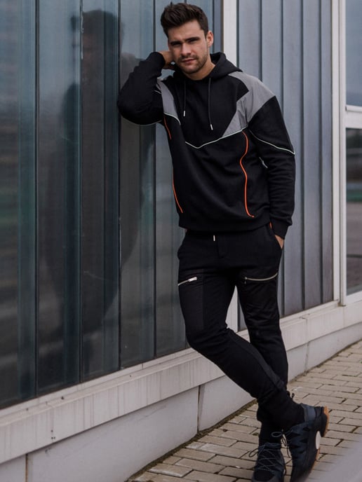 Les Hommes blouse Oversize Mannen zwart - Image 1