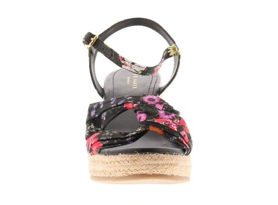 Ted Baker Dames Sandalen Cardima Espadrille Wedge Bloemenprint Zwart - Image 3