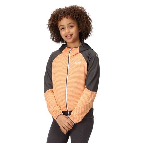 Regatta Childrens/Kids Prenton II Hooded Soft Shell Jacket (Apricot Crush/Seal Grey)
