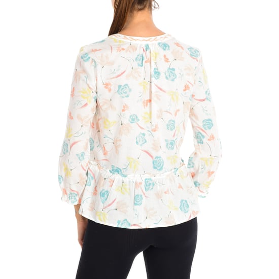 Long sleeve open collar shirt 5YR55Q945 woman