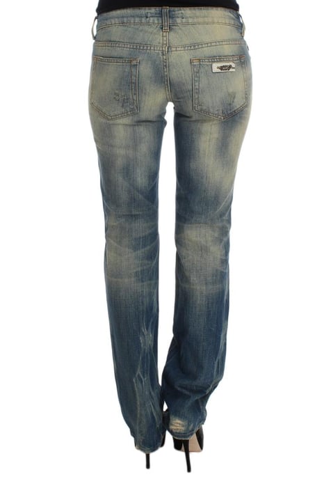 Cavalli Dames Blauwe Was Katoenen Slim Fit Bootcut Jeans - Image 3