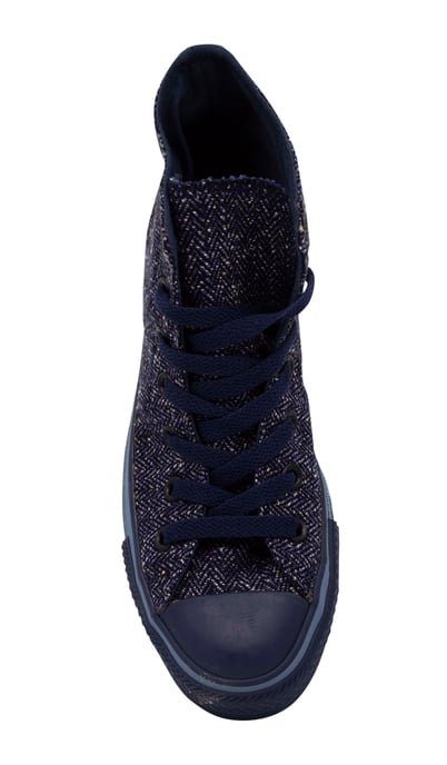Converse Chuck Taylor Herringbone Mens Navy Plimsolls