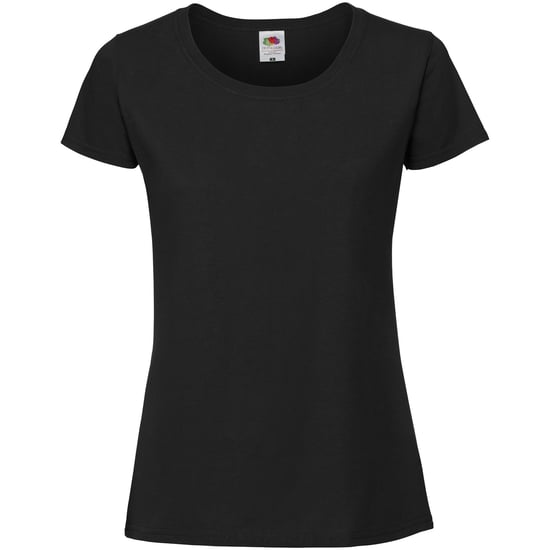 Fruit Of The Loom Vrouwen / Dames Fit Ringgesponnen Premium Tshirt (Zwart) - Image 1