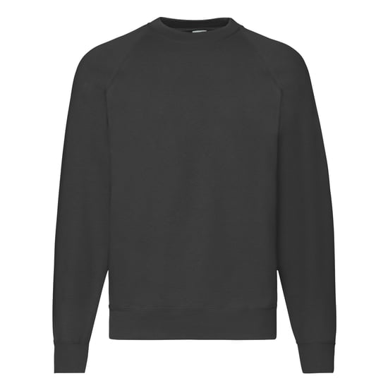 Fruit Of The Loom Heren Raglan Mouwen Belcoro® Sweatshirt (Zwart) - Image 1
