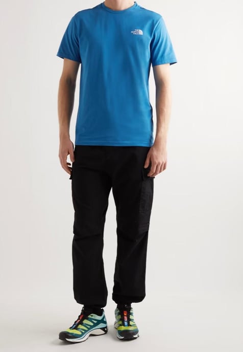The North Face Heren SS Simple Dome T Shirt Bomber Blauw - Image 3