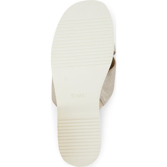 TOMS Mae Crossover Leren Damessandalen in Champagne - Image 3