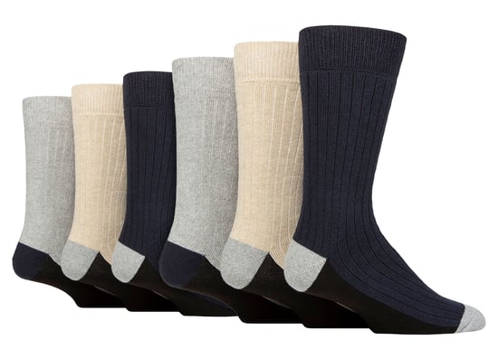 Wildfeet - 6 Paar Heren Katoenen Boot Sokken voor Buiten | Ideaal voor Wandelen - Blauw - Image 1