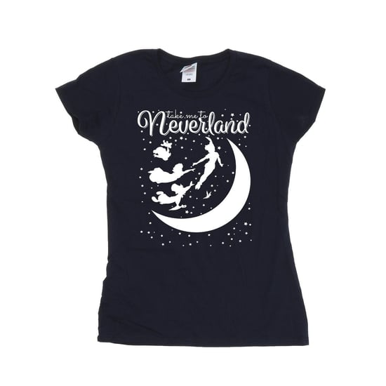 Disney Womens/Ladies Peter Pan Take Me To Neverland Cotton T-Shirt (Navy Blue)