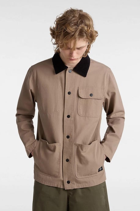 VANS Heren Drill Chore Jacket in Military Khaki - Image 4