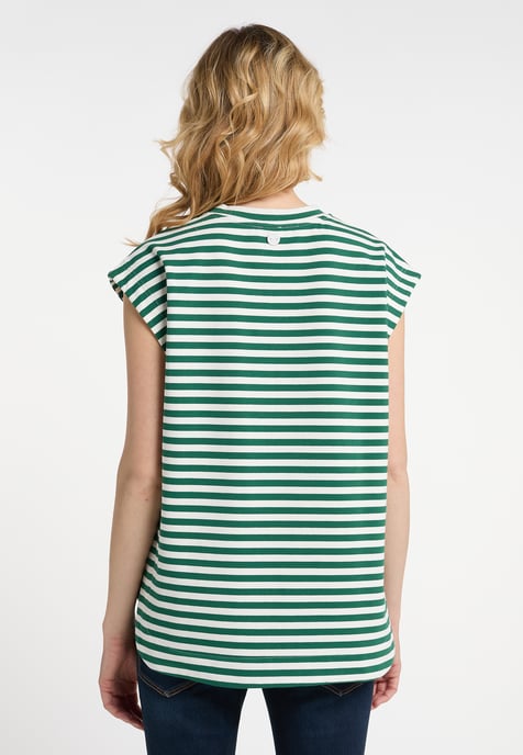 Dreimaster T-shirt Dames Groen Wit - Image 4