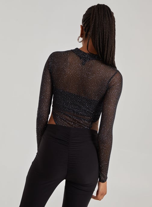 Glitter Long Sleeve Bodysuit